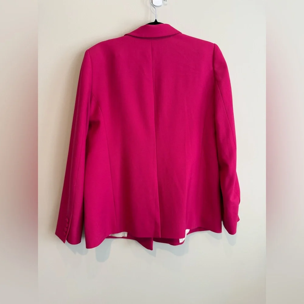 Sezane Raspberry Double-Breasted Blazer - Picture 9 of 11